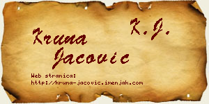 Kruna Jačović vizit kartica